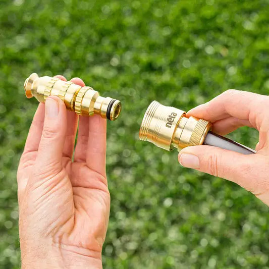Neta Hose Connector With EZ Stop Brass 12mm